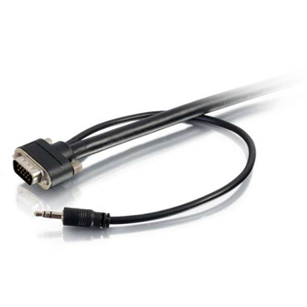 CABLES TO GO, 50 FT HD 15 UXGA + 3.5 MM STEREO AUDIO M/M MONITOR CABLE